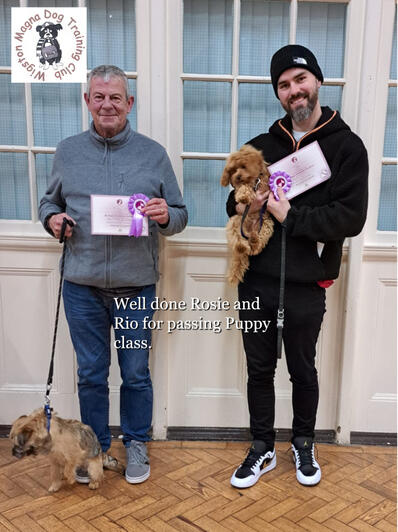 December 6 2024: Rosie &amp; Rio-Puppy Class Award